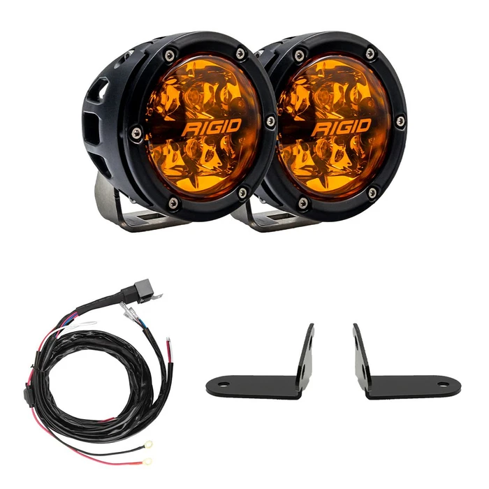 Rigid Industries Polaris RZR Pro R / Turbo R 360-Series Amber Pro A-Pillar LED Light Kit