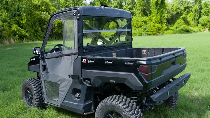 Polaris Full Size Pro-Fit Ranger Hard Rear Folding Windshield (UV Resistant Polycarbonate)