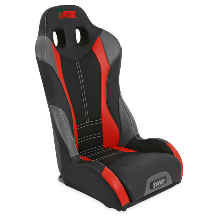 Simpson Racing Pro Sport Polaris RZR Suspension Seat - Black/Red/Gray
