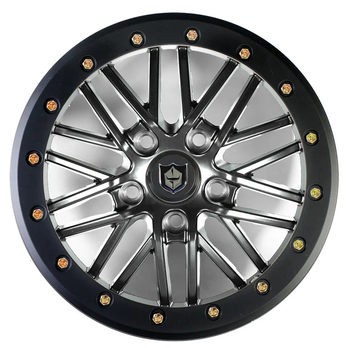 Pro Armor Polaris RZR Pro R / Pro S / Turbo R Rath Beadlock Wheel - 15x7 (5 lug) - Titanium Metalic