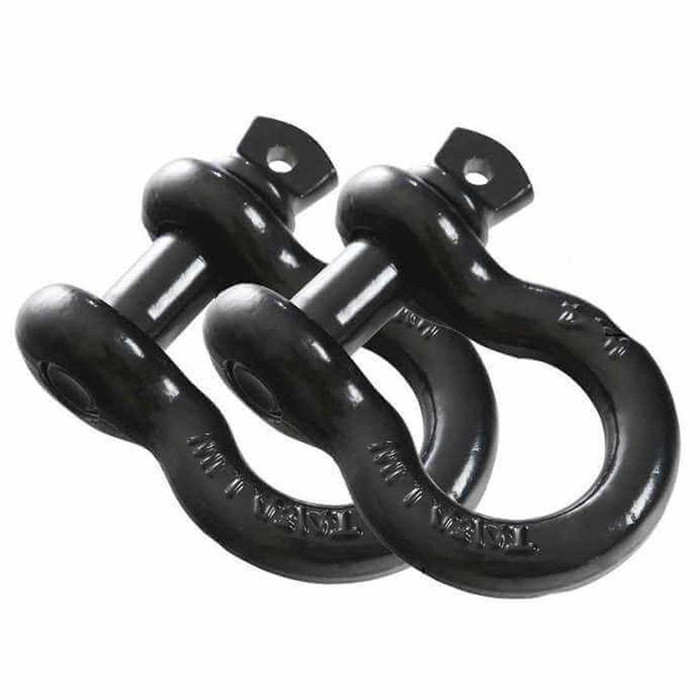 Recovery Shackle D-Rings - 3/4" 4.75 Ton - Black - Sold In Pairs