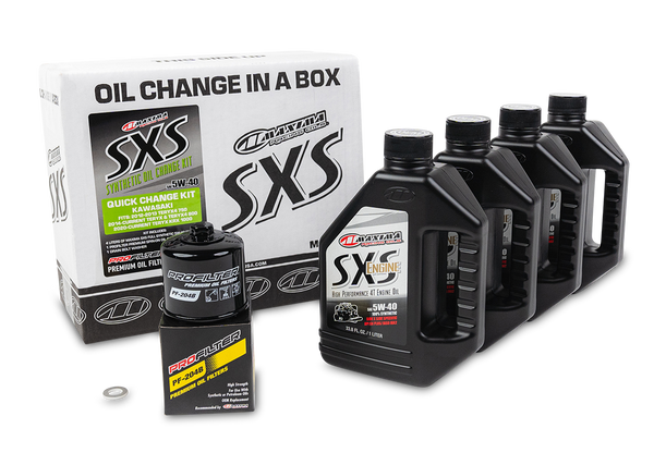 Maxima Racing Oils Kawasaki Teryx Engine Oil Quick Change Kit with Oil Filter