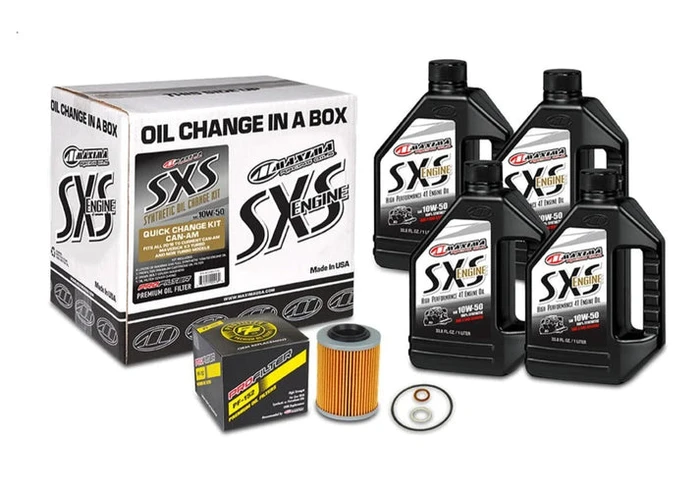 Maxima Racing Oils Can-Am Maverick X3 Engine Oil Quick Change Kit with Oil Filter