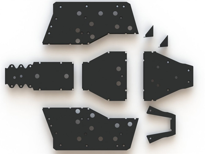 Trail Armor Polaris Ranger XP 900, Ranger XP 1000, and Ranger Full Size XP 570 Full Skids with Sliders