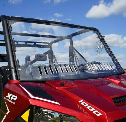 1998-2008 Full Size Polaris Ranger 500 | 700 Front Windshield With Vents (for round tube cage)