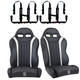 Polaris RZR PRO (Turbo R, Pro R, Pro S, Pro R) 2 and 4 Seater Suspension "Weekender" Series Pair of Front Bucket Seats W/ Quick Mount Bracket (2020-2025)