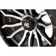 24x7 4/137 4+3 (+10mm) High Lifter HL21 UTV Wheel - Gloss Blk-Mach
