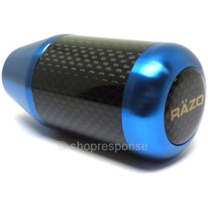 RAZO RA56 Blue Aluminum & Carbon Fiber Shift Knob - 143g