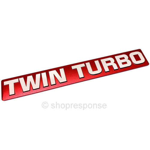 OEM Nissan Skyline GT-R R32 R33 R34 Red TWIN TURBO Engine Emblem (13291-05U10)