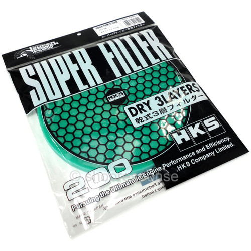 HKS 70001-AK022 Super Power Flow 200mm Replacement Air Filter - Green