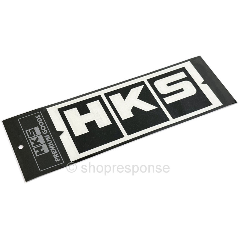 HKS 51003-AK152 Premium Goods Block Logo Die-Cut Transfer Sticker - Black HKS 51003-AK152 Premium Goods Block Logo Die-Cut Transfer Sticker - Black