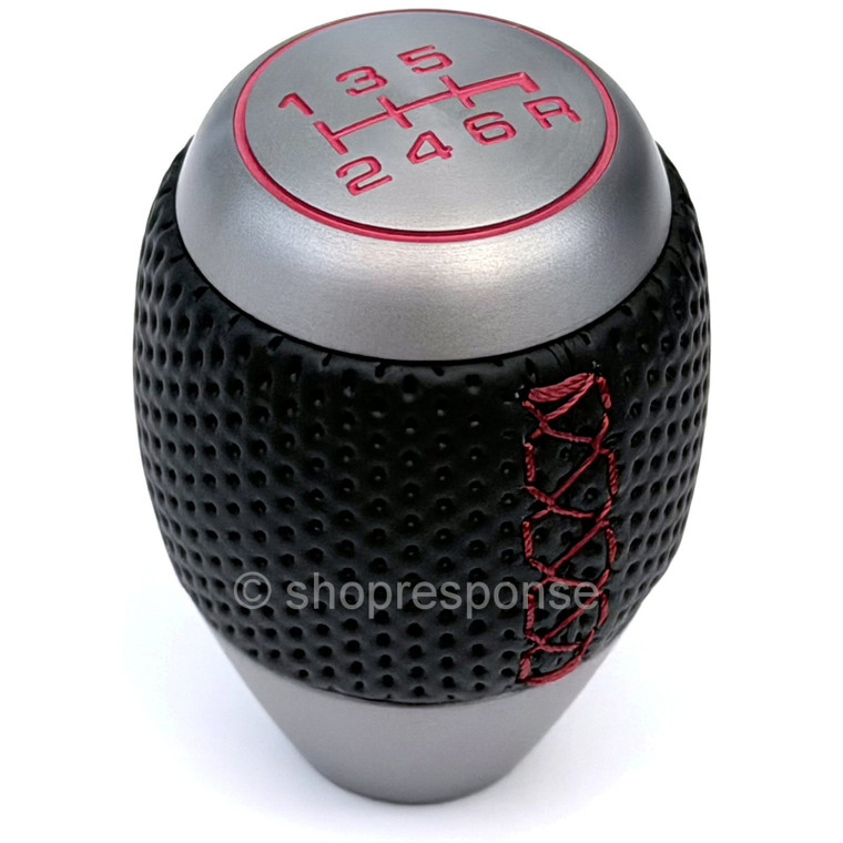 OEM Honda 24-26 Acura Integra Type S DE5 Red Stitched 6 Speed Shift Knob (54102-31M-A00ZC)