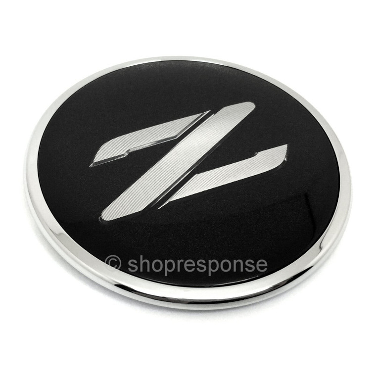 OEM / JDM Nissan 90-96 300ZX Fairlady Z Z32 Front Z Emblem - Black & Silver (62889-40P00)