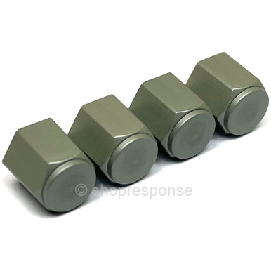 OEM Toyota / Lexus Silver Plastic Tire Air Valve Stem Caps - Set