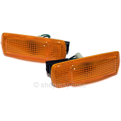Smoke Side Marker Fender Lights Set For 1989-1994 Nissan 240SX / 180SX S13