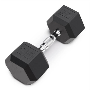 The Marcy 25 LB. Rubber Hex Dumbbell IBRH-025 is the best free weight for your high intensity interval body building training