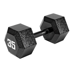 The Marcy 35 LB. ECO Hex Dumbbell IV-2035 free weight optimizes your high intensity interval body building training