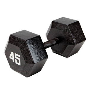 The Marcy 45 LB. Hex Dumbbell IV-2045 free weight optimizes your high intensity interval body building training