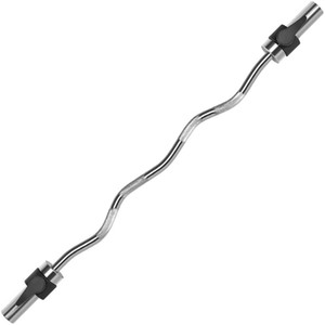 The Marcy Solid Steel Olympic Curl Bar - Chrome-Plated Weight Bar will complete your home gym