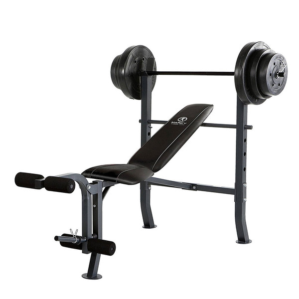 The Standard Bench with 100lb Weight Set Marcy Diamond Elite MD-2082W is a complete weightbench with weights that is perfect for your home gym