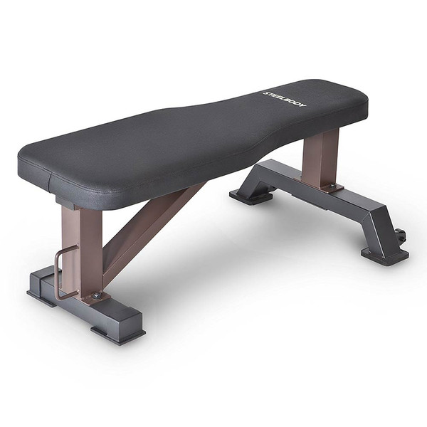 The SteelBody Flat Bench STB-10101 is essential for building the best home gym