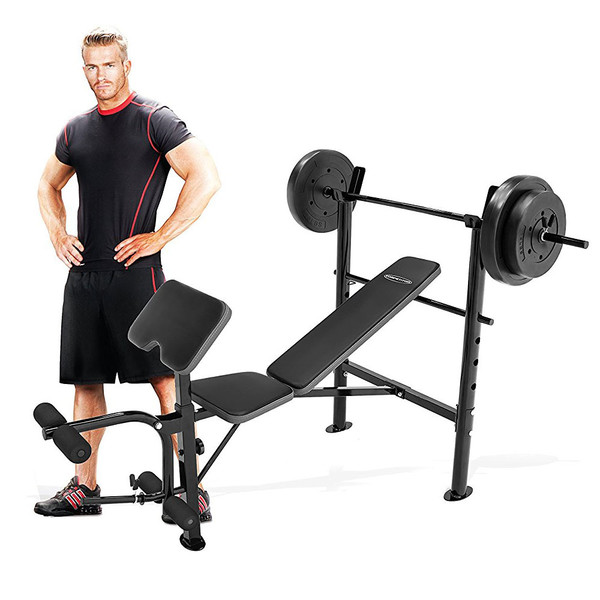 The Combo Bench with 80 lbs Weight Set CB-20110 by Competitor is brings everything in one convenient purchase