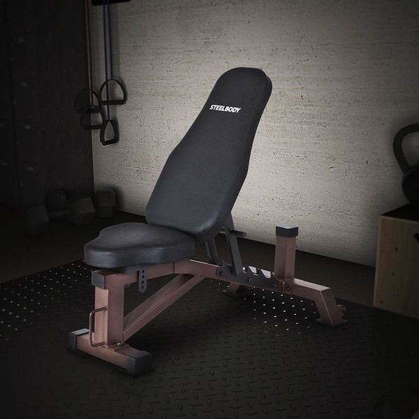 The Utility Bench STB-10105 by SteelBody is ideal for beginners and advanced users