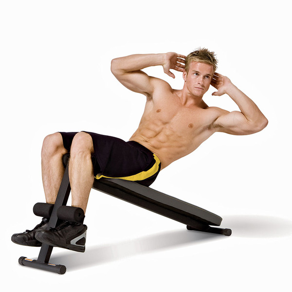 The Utility Slant Board JD-1.2 by Marcy in use - inclined sit ups