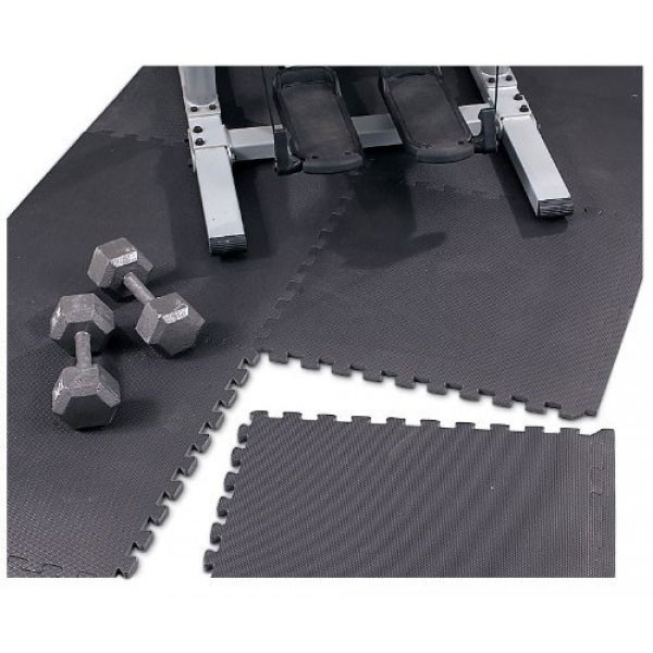 exercise mat and weights