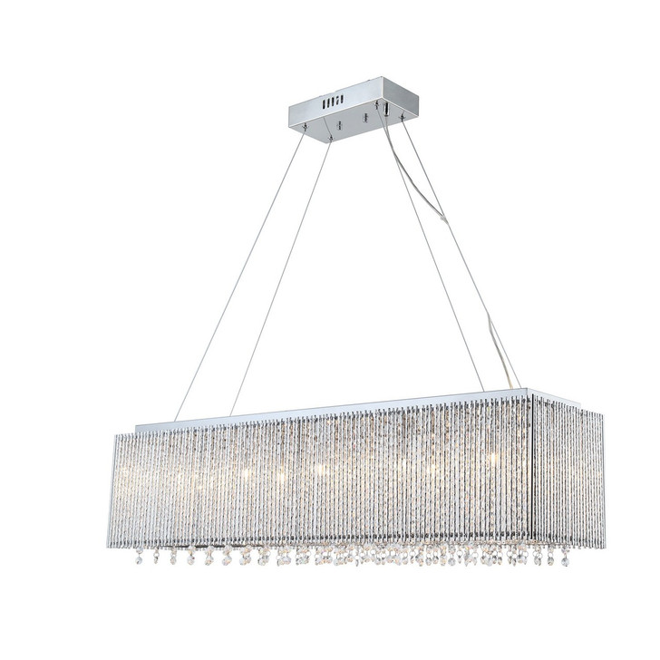 Zeev Lighting Spyre Collection Chrome LED Chandelier CD10086/LED-G9/10/CH