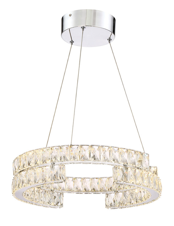 Zeev Lighting Shift Collection Chrome LED Chandelier CD10192/LED/CH