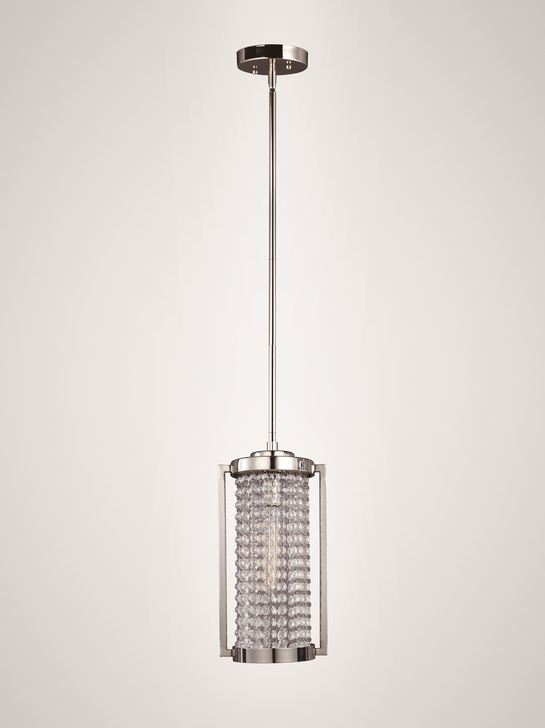 Zeev Lighting Metropolis Collection Polished Nickel Finish Mini Pendant Ceiling Light MP40014/1/PN