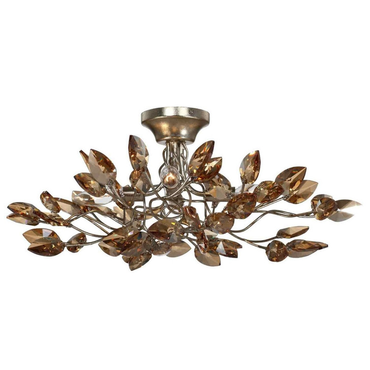 SF50004/4/SL-AGP/CC Zeev Lighting Misthaven Collection Antique Gold Semi Flush mount