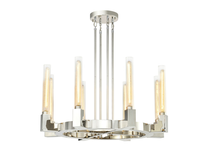 Zeev Lighting Placid Collection Polished Nickel Chandelier CD10360/8/PN