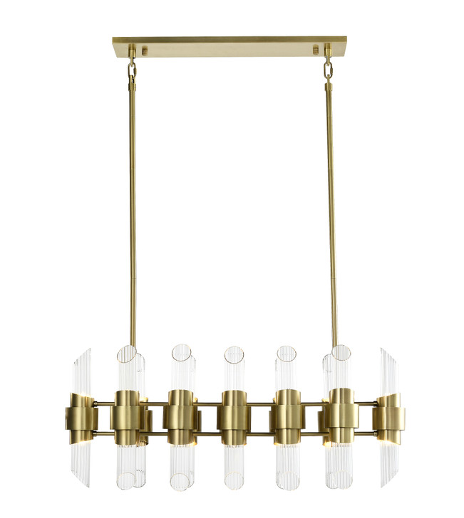 Zeev Lighting Pillar Collection Aged Brass Chandelier CD10367/24/AGB 