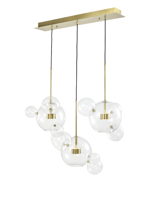 Zeev Lighting Sattelite Collection Aged Brass Chandelier CD10378/3/AGB