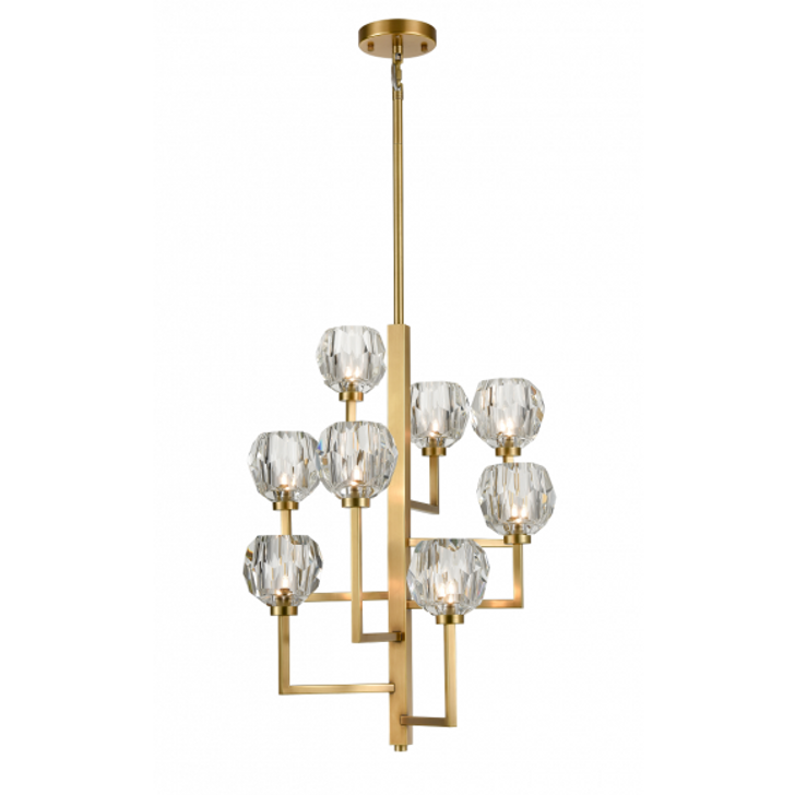 ZEEV Lighting Parisian Collection Aged Brass finish Chandelier CD10305/8/AGB