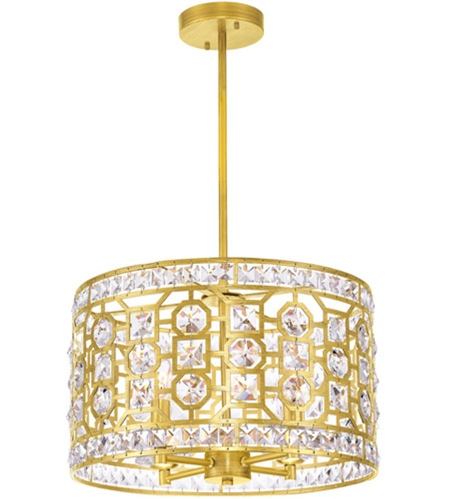 4 Light Chandelier with Champagne Finish