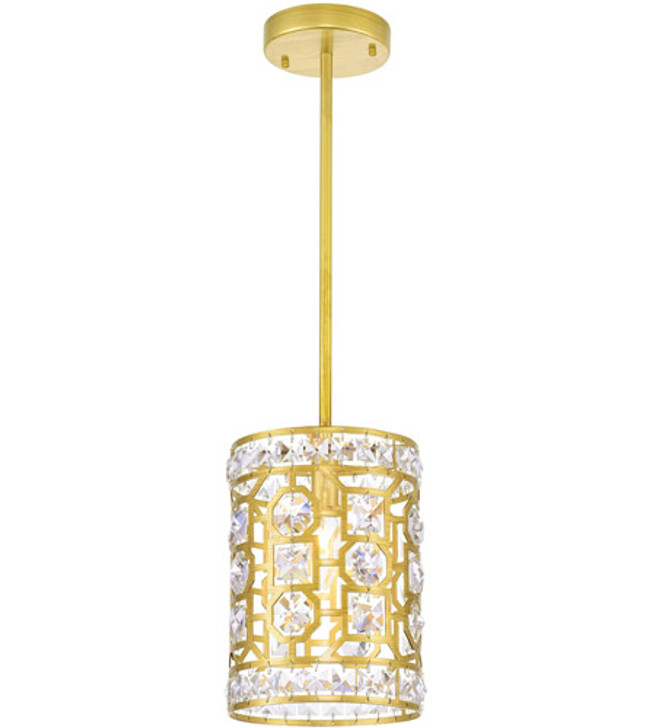 1 Light Pendant with Champagne Finish