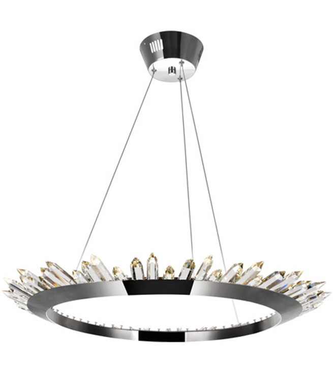 LED Up Chandelier with Polished Nickel Finish