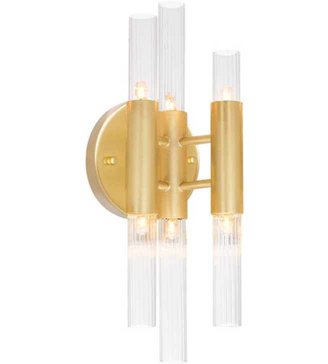 6 Light Sconce with Satin Gold Finish 1120W5-6-602