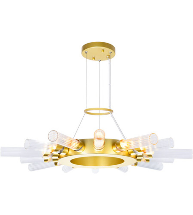 14 Light Chandelier with Satin Gold finish 1121P28-14-602