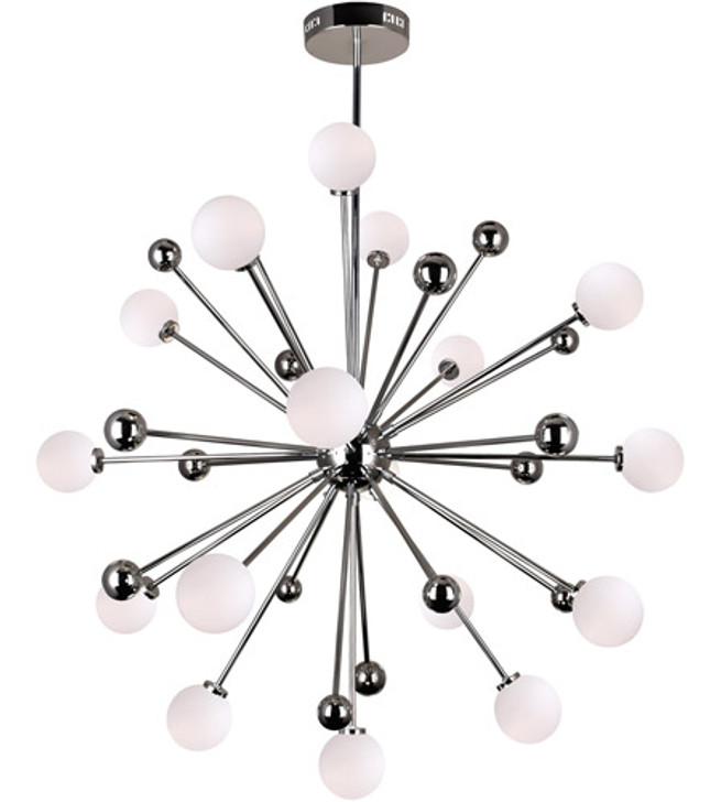 17 Light Chandelier with Polished Nickel Finish