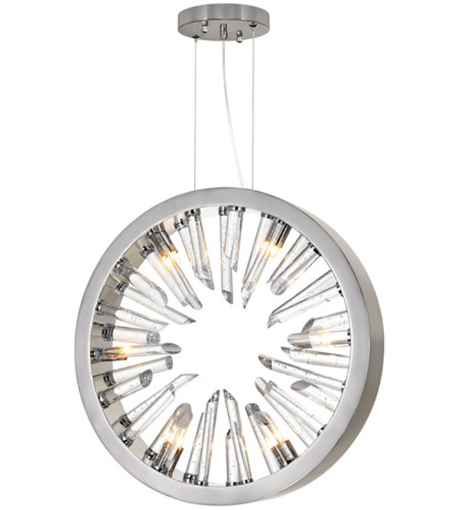 6 Light Chandelier with Polished Nickle finish