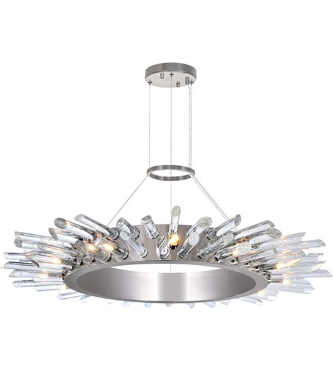 12 Light Chandelier with Polished Nickle finish