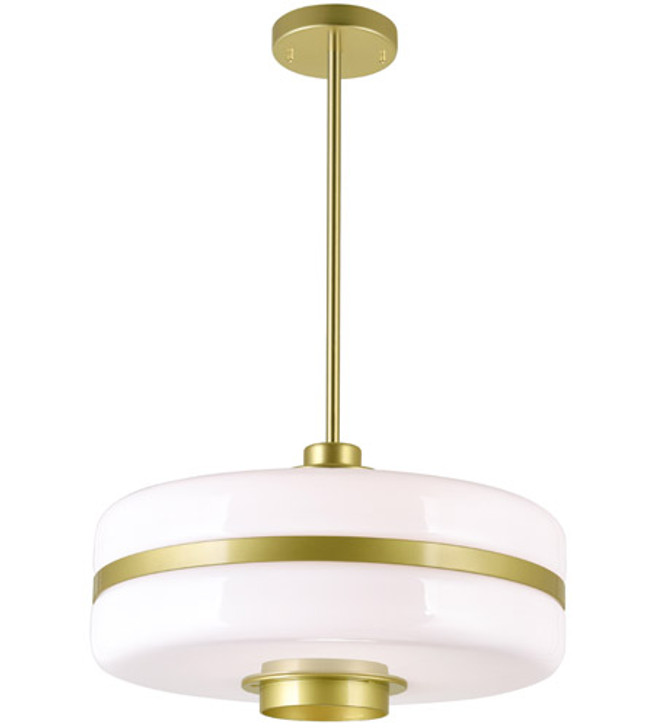 1 Light Down Pendant with Pearl Gold Finish 1143P16-1-270