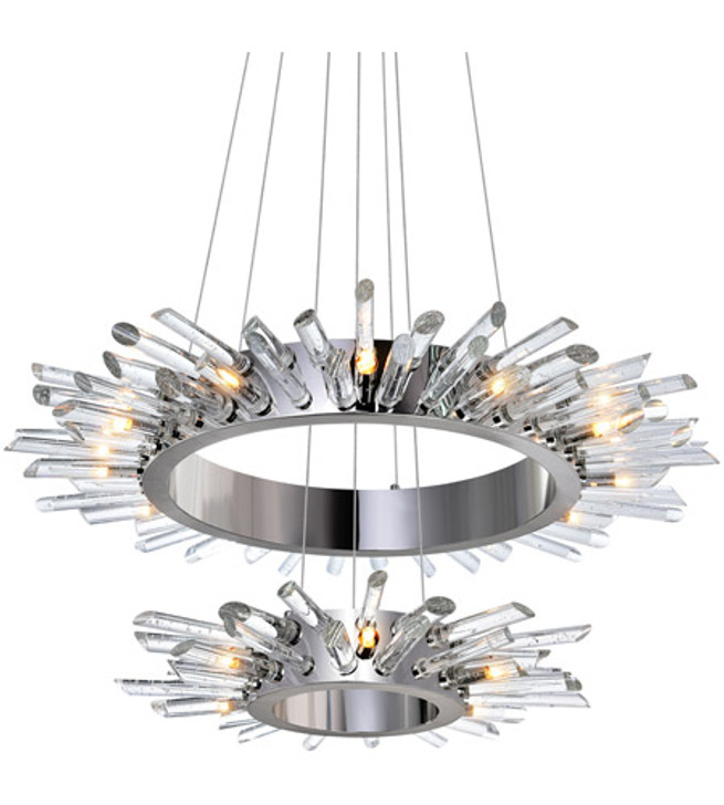 18 Light Chandelier with Polished Nickle finish