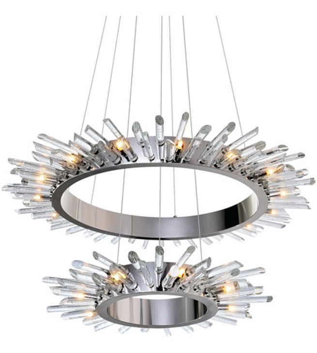 23 Light Chandelier with Polished Nickle finish