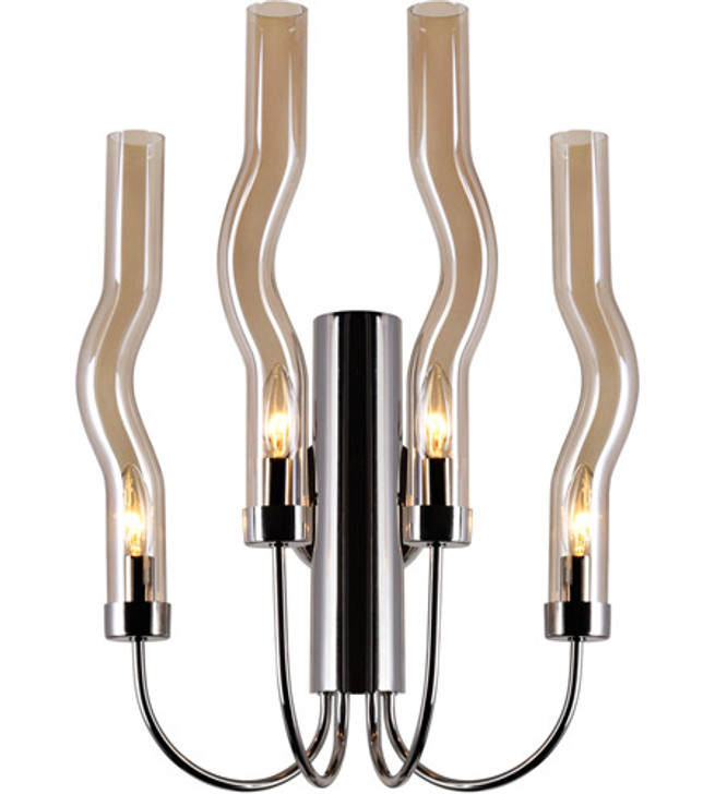 4 Light Sconce with Polished Nickel Finish