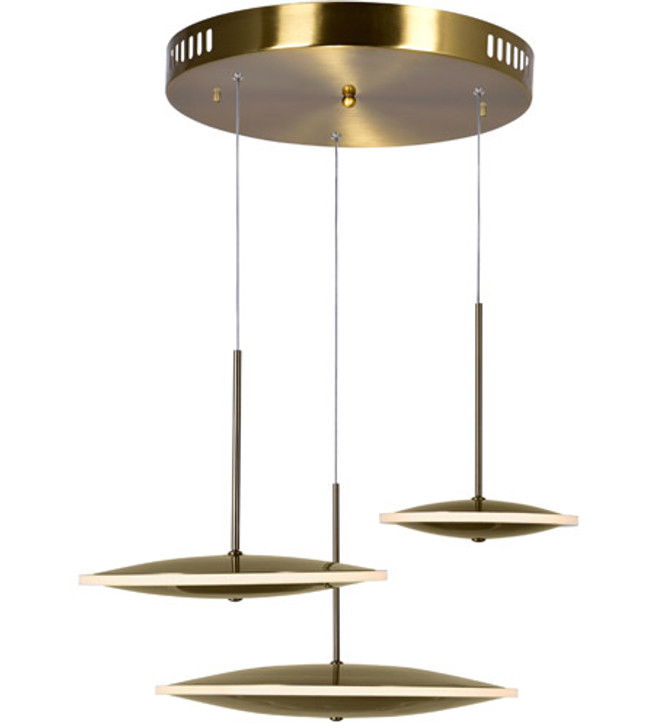 LED Pendant with Brass Finish